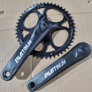 Crank mtb Fixie seli 48T Arm 170MM BB Box single speed 8sp Steel PLATINUM 48T