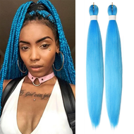 26inch Long Purple Braiding Hair Pre Stretched -Purple Hair Extensions for Braids Synthetic Braiding