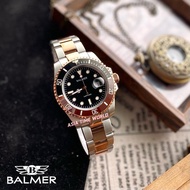 【现货】 Balmer 7918G RTT-10 Sapphire Men Watch with Black Dial Two Tone Silver and Rose Gold Stainless 