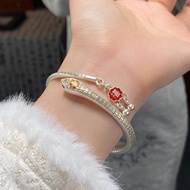 Golden Peach Blossom Snake Bracelet Female Snake-Shaped Bracelet New Year of Snake Benming Year Gift