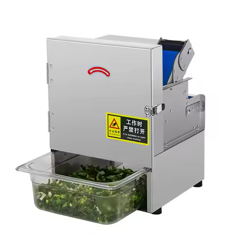 200W Electric Vegetable Chopper Multifunction Commercial Green Onion Chives Leek Chili Celery Cutter