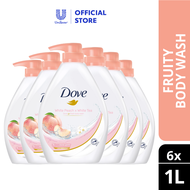 Dove Go Fresh Shower Gel White Peach x White Tea 1L x 6