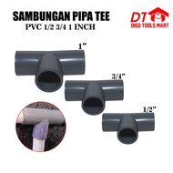 PVC Pipe Tee 1/ 2 Inch 3/4 Inch 1 Inch PVC Pipe T Connection