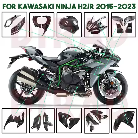2022 For KAWASAKI NINJA H2 H2R 2015-2023 Carbon Fiber Body & Frame Covers Full Fairing Kit Motorcycl