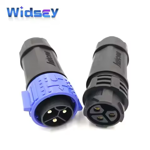 M25 50A Waterproof Connector IP67 2 3 Pin Male Female Connectors 6-18mm 300V High Current Docking So