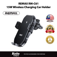 REMAX RM-C61 Phone Holder Car Wireless Charger 15W Car Wireless Charger PD Wireless Car Charger Air 