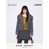 AIVEI Xinhe Ivy 2025 Winter New Retro British Style Stitching Bread Down Jacket XRV7G13B
