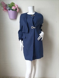 復古 Anne Klein 寶藍色外套 M 號