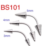 BS101 Curved Barbell / Labret / Piercing / Belly Button Ring