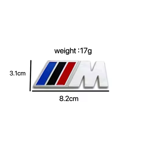 M Emblem Car Metal Sticker Rear Compartment Logo Sticker For BMW M 1 3 5 6 7 Series M3 M5 Power E90 