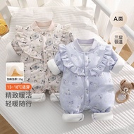 Jumpsuit Baby Romper Baby Baby Baby Quilted Clothes Winter Clothes Warm Winter Romper Thickened C0F1