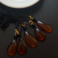 [Rough Stone] Amber Crystal Necklace