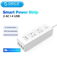 ORICO Power Strip Electrical Socket Smart Extension Strips For Home 2Ac 4Usb Ports US AC Outlet The