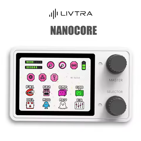LIVTRA NANOCORE Mini Multi-Effect Processor Pocket Pedal AMP AI Drums Loopback NAM Master Tone for A