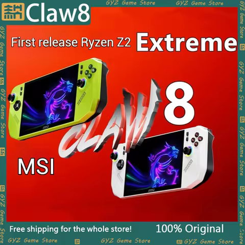 MSI CLAW 8 2025 Ryzen Edition Handheld Portable Gaming Console With AMD Z2 Extreme Processor 8-inch 