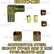 CONNECTOR STEEL ELBOW (7PCS) M15 X M15 - 7PCS-ELBOW-M15
