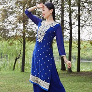 GHK TOP★Yiman ชุดเต้นรำอินเดียสไตล์แปลกใหม่ชุดเสื้อผ้าชนเผ่าใส่ในชีวิตประจำวันสำหรับผู้หญิงสไตล์ชนเผ