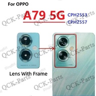 Back Camera Glass Lens Cover For OPPO A79 5G With Sticker Camera Lens Frame Replacement