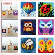 [szxmkj2lp] Latch Hook Crochet Yarn , diy work Crocheting Rug Yarn Cushion Embroidery Carpet Sets, 1