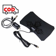 Antena TV Digital Indoor Cocok Untuk Set Top Box DVB-T2 Super Jernih Desain Tipis dengan Penguat Sinyal Signal Booster Amplifer Penangkap Channel Siaran VHF UHF TVRI RCTI Metro