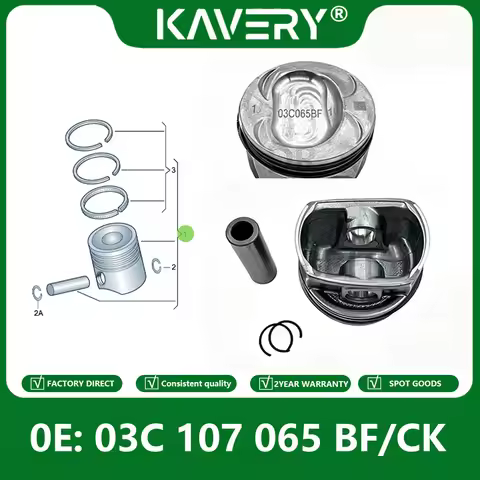 KAVERY For 1set 03C107065CK Piston Ring Fit VW Golf MK6 Eos A3 Scirocco Tiguan Sharan 1.4T CAVD CAXA