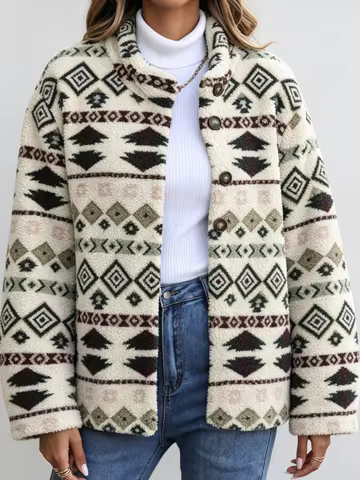 2026 new women's winter fleece jacket, loose and fitted, soft and warm, with windproof and anti-pinc