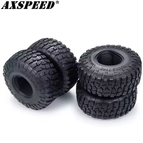 AXSPEED 1.9" Wheel Tires Rubber Rock Tyres 120mm for 1/10 RC Crawler Car Axial SCX10 90046 AXI03007 