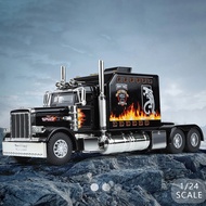 1:24 Scale Peterbilt 389 Tractor Trailer Play Toy Truck Vehicle for Kids, Lonestar Design, with Func