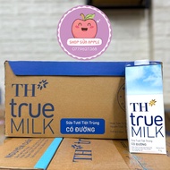 Thùng 12 hộp sữa tươi Th true milk có đường hộp 1L