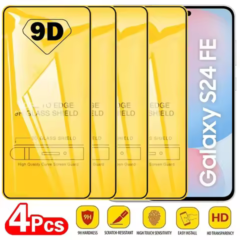 1-4PCS 9D Screen Protector For Samsung S24 Ultra S25 FE S22 Plus S21 S20 FE A36 A26 A25 A35 A34 A33 
