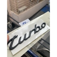 Black turbo Porsche sticker, Black turbo Porsche Logo - turbo Porsche - Porsche car rear sticker
