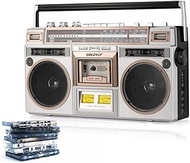 CD Tape Player, Vintage Cassette Player with Fm and Dab+ Radio + 16G USB Stick, USB Recording, Cassette Player Radio, Cassette Recorder for Home Parties and Travelling