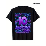 Official Double Digits 10 Year Old Girls 10 Year Old Boy Girl T-Shirt