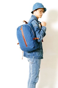 DENIM-手做丹寧牛仔帆布後揹/筆電包