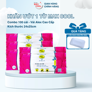 100 cái khăn ướt Max Cool vải alex 25x30cm- Dùng cho nhà hàng quán ăn gia đình...
