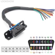 LOOKSHOW 10cm/30cm 16pin J1962F OBD2 Extension Cable Male line to Female Automotive for Car Diagnost