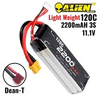 Alienmodel 3S 11.1V 2200mAh 120C Lipo Battery with Dean Plug AL2200/120-3SD
