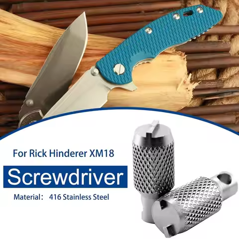 1 Set Stainless Steel Costom Professional Knife Handle Screwdriver for Rick Hinderer XM18 Screw Remo