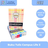 [1 PACK] DELI 50-sheet Campus Life 3 Notebook CNB 550 CAMPUS LIFE 3/