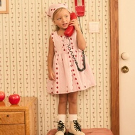 18-24 M จัดส่ง 19 DEC lookbookpetite bubbly dress pink pommette เดรสเด็กผู้หญิงแขนกุด ผูกโบว์ รุ่น b