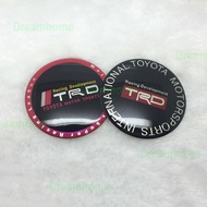 ☌☌✴4PCS 65mm Aluminum alloy car Logo Car Wheel Hub Center Cap Sticker for Toyota TRD car Styling Acc