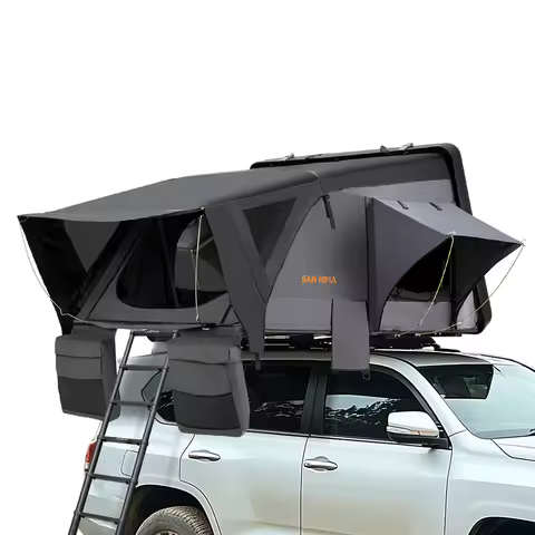 4x4 Offroad Camping Essential: SAN HIMA 3-4 Person Rooftop Tent – Quick-Setup, Waterproof Side-Open 