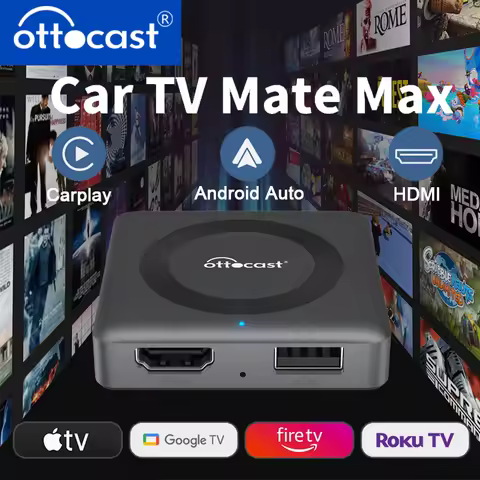 OTTOCAST Car TV Mate Pro C4 for HDMI Multimedia Adapter Wireless CarPlay Android Auto Box Video Conv