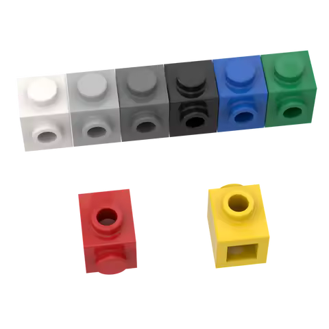 10 PCS MOC Compatible Assembles Particle 87087 Brick Special 1 X 1 with Stud on Side Building Block
