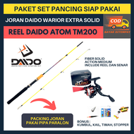 1 Set Lengkap Pancing DAIDO WARRIOR EXTRA SOLID dan Reel Daido Atom TM200 dan Pelampung Kail Timah S