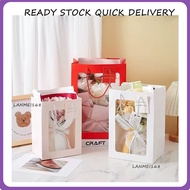 Window display flower bouquets, handbags, flower shops - baking packaging bags, flower packaging, gi