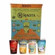 (20 PACK) Paper Cup 16 oz Paper Cup 16oz Patterned Paper Cup - 16 oz Paper Cup (1 Box)