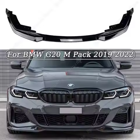 3PCS MP Style G20 Car Front Bumper Lip Spoiler Splitter Diffuser Detachable Body Kit Cover Guard For