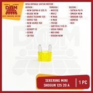 Sekering Shogun 125 20a Mini Kuning (PSP) Fuse DX Sekring Sikring Tancap Kotak Kecil 20 Ampere