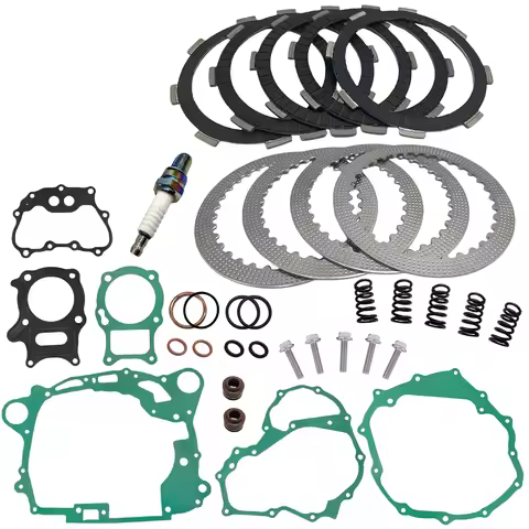 Clutch Kit For Heavy Duty Springs & Complete gasket For Honda Recon 250 TRX250 TRX250X TRX250EX TRX2